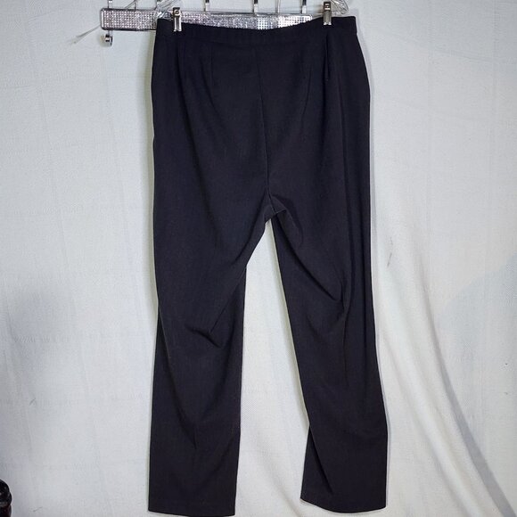 Investments II Gray Black Poly Rayon Span Straight Leg Flat Front Pants Sz 16WR - Picture 10 of 16